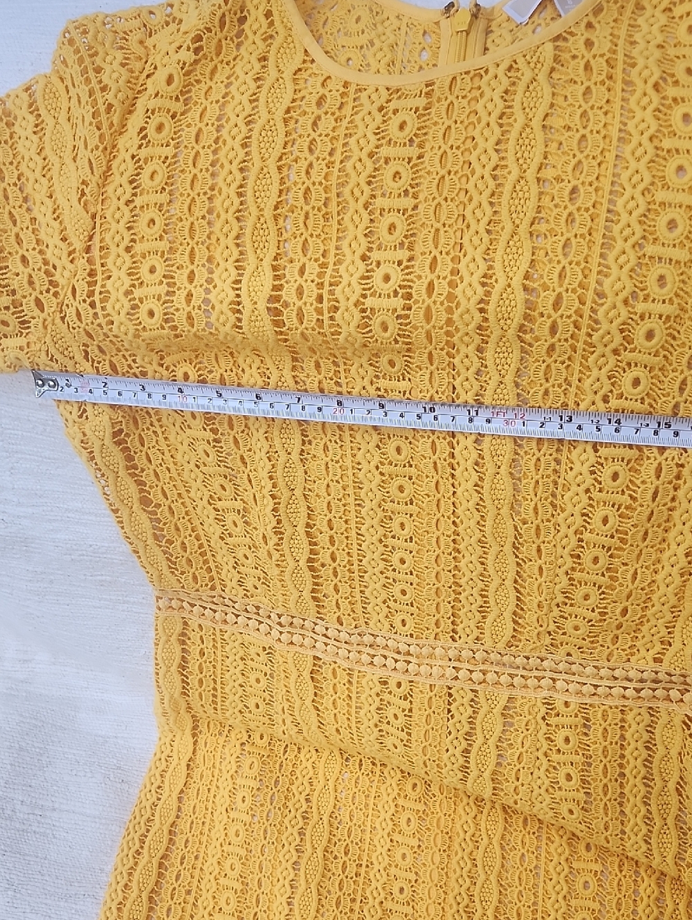Michael Kors Bright Yellow Lace Mini Dress - Picture 7 of 9